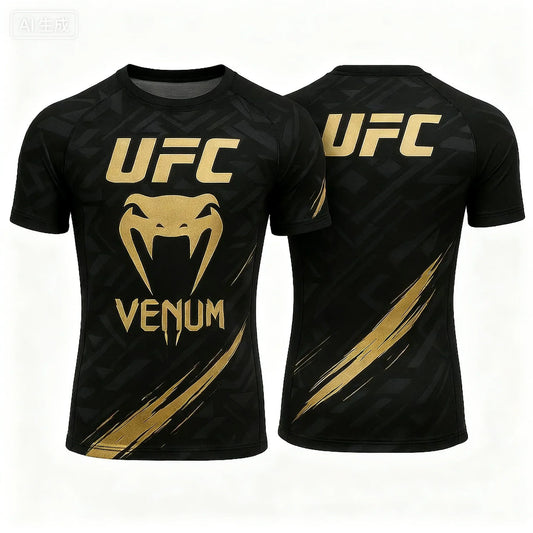 Fashion Gym T-shirt Man Boxing Fighting Competition Training Sports T Shirts Casual O-neck Short Sleeve Tops Summer Loose Tees
