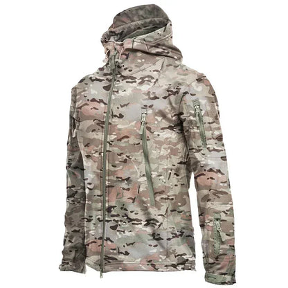 Military Waterproof Jacket Men's jacket Outdoor Soft Fleece Women's Windproof Breathable Thermal Hooded Suit Jackets