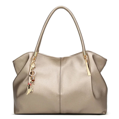 Women's Fashionable and Versatile Tote Bag with an Elegant Vibe, Large Capacity with Metal Accents, Pu Handbag and Shoulder Bag, Women's Business Travel Bag, Suitable for Outings/Shopping/Commuting/Work/Office/Business Trips/