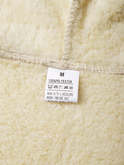 Winter Thick Fleece Zipper Hoodies Thicken Warm Jackets Long Sleeve Sweatshirts Casual Sports Fleece Black Coats Hooded Men Coat