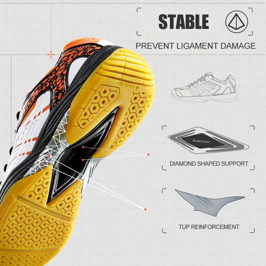 Tênis Badminton Masculino Respirável Antiderrapante Esportivo para Homens e Mulheres K-065D