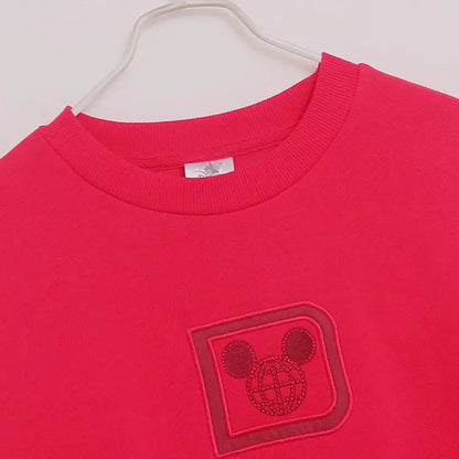 Mickey Mouse Letter Embroidery Sweatshirt New Women Long Sleeve O-Neck Pullover Jumper Tops