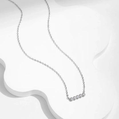 2.5mm Full Moissanite Bubble Bracelets for Women Adjustable Chain 18k Plated Wedding Classic 925 Sterling Silver Jewelry