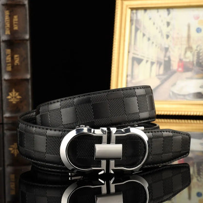 2026 Hot Selling Men's Belt - Genuine Leather Automatic Buckle, Luxury High Quality Waistband for Business & Casual Wear