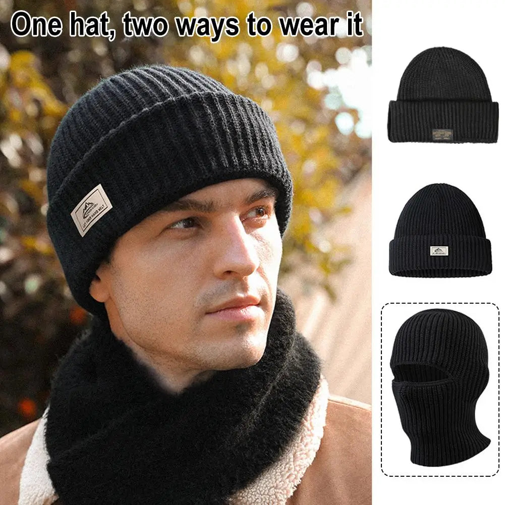 Mask Beanies Men Winter Balaclava Hat Knitted Hats Full Face Ski Bonnet