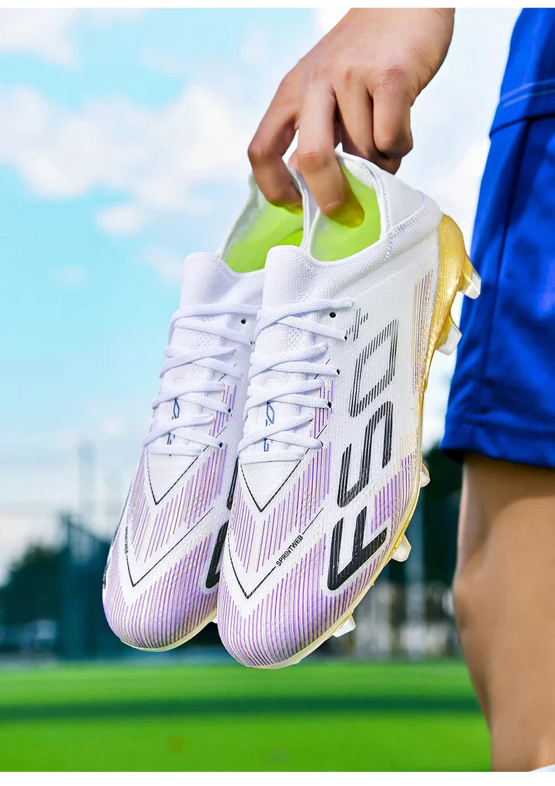 F50+ High Quality Mens Football Boots Boys Training Studded Fast Soccer Cleats Outdoor Non Slip Football Shoes Chuteira Campo