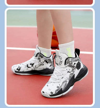 Children's basketball shoes non-slip breathable basketball training shoes with boys and girls basketball shoes sneakers 31-39