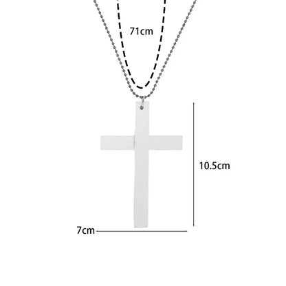 New Gothic Cool Y2K Wood Cross Pendants Necklaces Unisex Black White Red Hip Hop Charm Chain Choker Necklace Fashion Jewelry