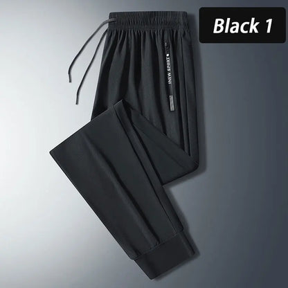 Running Pants Zipper Quick Dry Summer Fishing Outdoor Jogging Sweatpants Men Fitness Trousers Training Sport Long Pant Workout