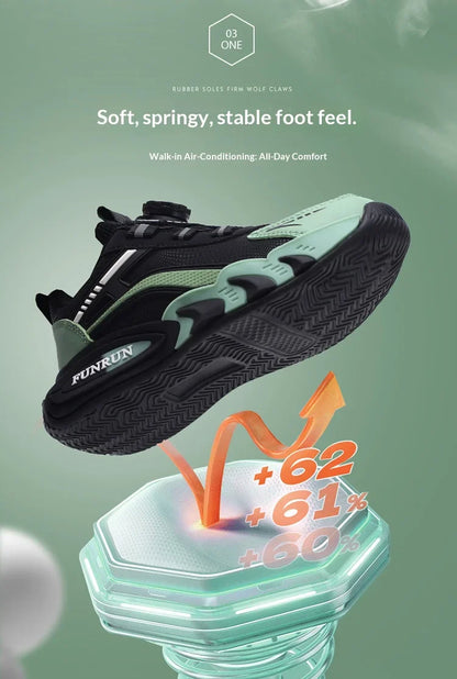 A pair of children's four-season leather basketball shoes, comfortable and soft sneakers, size 28-39，YY-28005