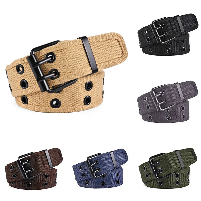 Men Belts Canvas Nylon Webbing Belt Fashion Casual Designer Unisex Belts High Quality Sports Military Strap Cargo Pants Belt