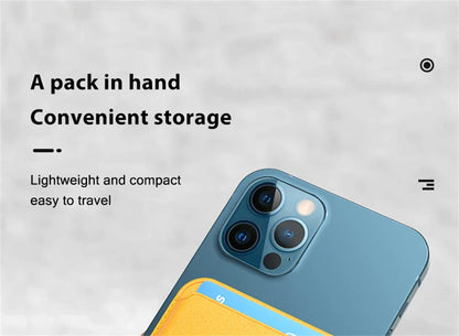 For Magsafe Wallet Card Holder Case For Apple iPhone 17 16 15 14 13 12 Pro Max Magnetic Leather Bag Adsorption Cover Accessory