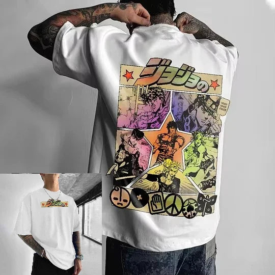 Men's Clothing Harajuku Summer Y2k Graphic T Shirts Oversized Loose Cotton Women's Short Sleeve Tee Tops
