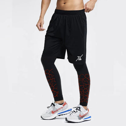 Running Shorts Men2 in 1 Quick Dry GYM Sport Shorts Fitness Jogging Workout Sweatpants Male Fitness Leggings