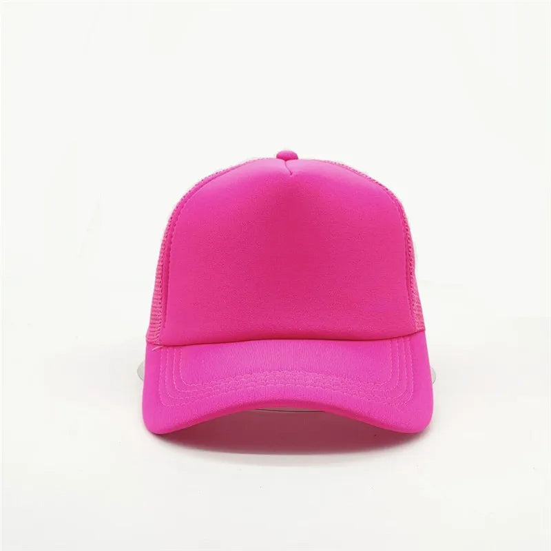 Unisex 5 Panel Trucker Hat For Adult Summer Net Baseball Cap Men