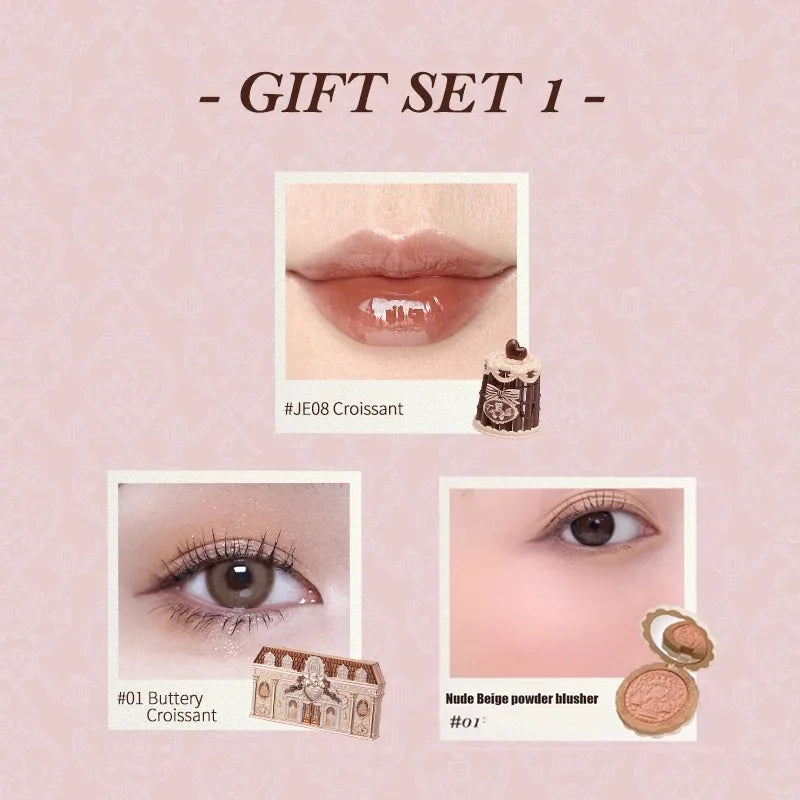 Flower Knows Makeup Set Sweetie Bear Gift Kit Setting Powder Long Lasting Concealer Palette Matte Blush Lipstick Pressed Powder