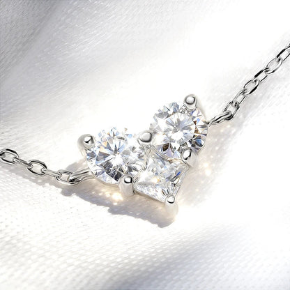 3 Gems Moissanite Bracelet for Women Men Adjustable Chain S925 Sterling Silver Jewelry Lab Diamond Couples Birthday Gifts