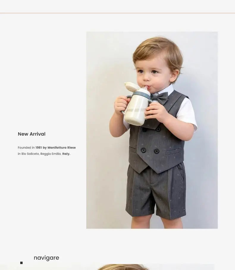 Kids Boys Formal Suit Set Denim Gray Vest Shorts Bowtie 3PCS Wedding Birthday Party Gentleman Outfit for Toddler 1-8Yrs Clothes