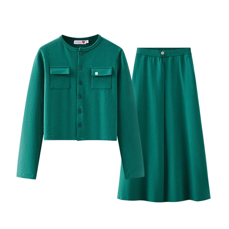 Family clothes with pockets summer label design children's boy and girls dress shirts baby set teenage skirt set