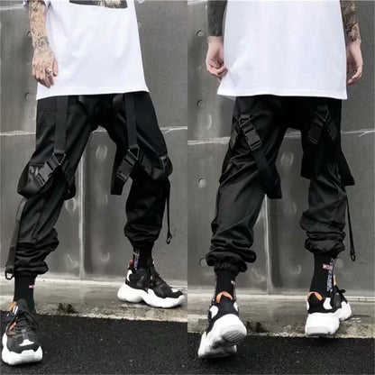 Techwear Cargo Pants Men Y2k Clothes Gothic Punk Harajuku Anime Streetwear Joggers Men's Pants Military Casual Harem Pants