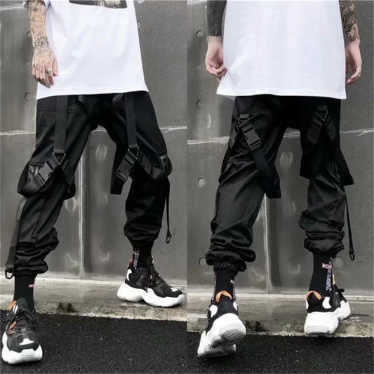 Techwear Cargo Pants Men Y2k Clothes Gothic Punk Harajuku Anime Streetwear Joggers Men's Pants Military Casual Harem Pants