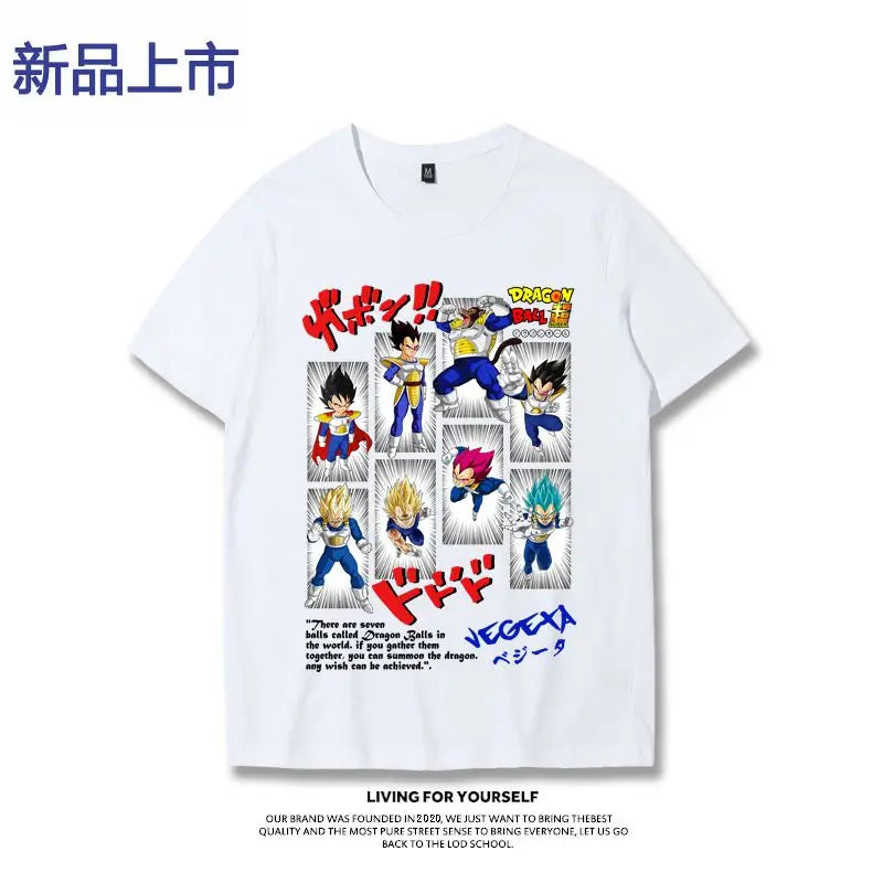T-shirt Sun Wukong Vegeta Demon Buo Frisa Super Trendy Versatile Summer Short Sleeve Men's Fashion Top