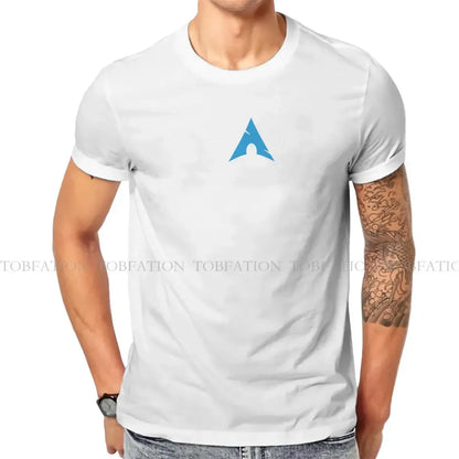 Use Arch Btw Man's TShirt Linux Operating System Tux Penguin Crewneck Tops 100% Cotton T Shirt Humor High Quality Birthday Gifts