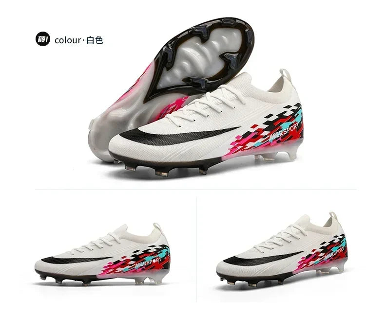 New Men Soccer Shoes Sport Grass Cleats Unisex Non-Slip Match Adult Ultralight Outdoor Football Boots Comfortable High-quality