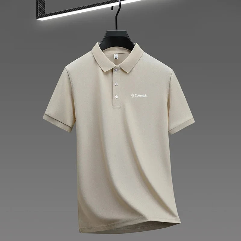 High End Brand New Men's Lapel Polo Shirt Summer Exquisite Letter Print Short Sleeve T-Shirt Business Leisure Fashion Men's Wear