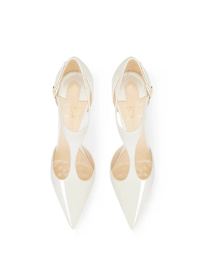 New summer style slim heeled beige high heels for women with pointed fashion, versatile with qipao
