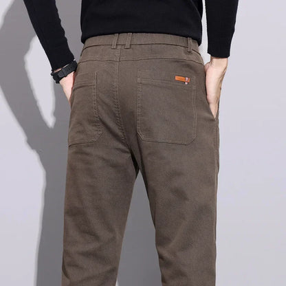 New Winter High-End Business Men's Suit Pants Autumn and Winter Slim Straight Casual Pants Versatile Fashion Trousers Korean