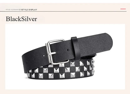 Width 3.8cm Hip-hop Punk Women's Belt Fashion Trend All-match Jeans Accessories Girdle Music Festival Y2k Girl Pu Waistband
