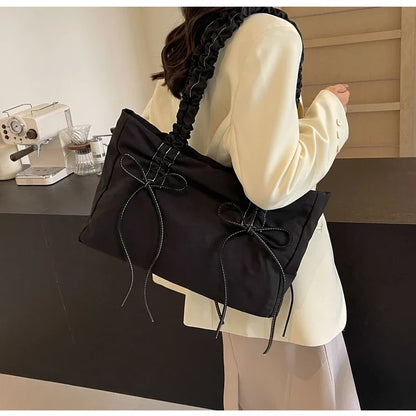 Solid Color Nylon Casual Shoulder Bags Large Capacity High Quality Versatile Crossbody Bags for Women 2025 Fashion Hot Sale