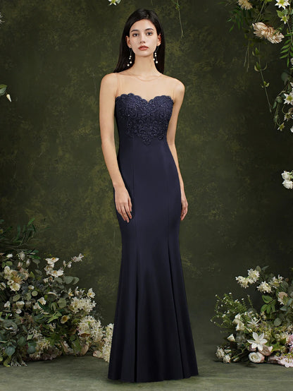 Women Mermaid Evening Dresses Mint Green Gold Appliqués Beads Sweetheart Illusion Backless Maxi Gowns Vestido de Festa