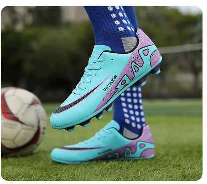 2026 New Men Soccer Shoes Breathable Football Boots FG/TF Turf Boots Non-Slip Wear Resistant Adult Outdoor Training Match Sports