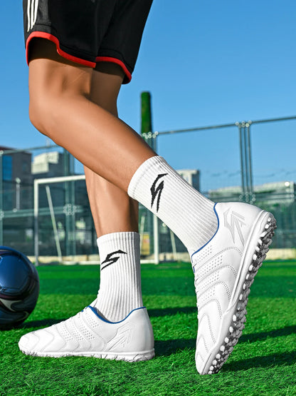 Wear Resistant TF Turf Soccer Boots PU Elastic Fabric Upper Rubber Stable Grip Sole Youth Boys Girls Football Shoes