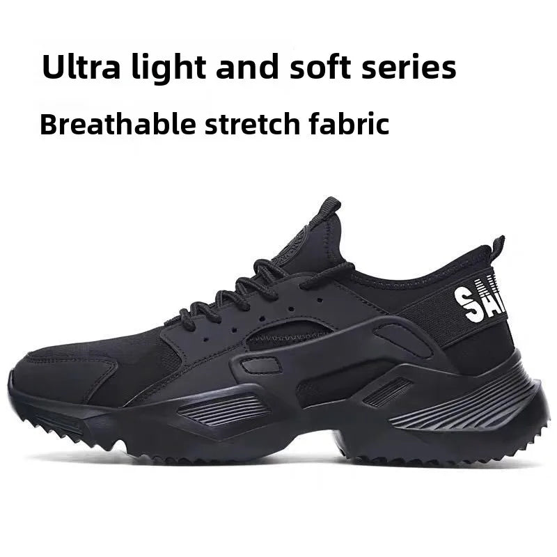 New Men's Summer Safety Work Shoes - Lightweight Soft Breathable Steel Toe Anti-Smash Anti-Puncture Footwear