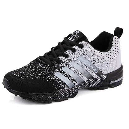 Men's and women's flying mesh surface spring summer breathable casual sports shoes flat vulcanized couple running big size48