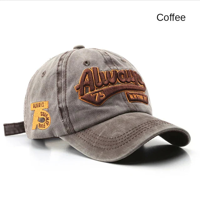 Embroidered Baseball Cap For Women Men New Spring Summer Solid Sunhat Retro Washable Sport Snapback Caps Hip Hop Fishing Hat