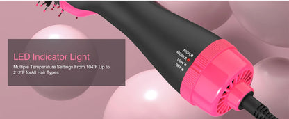 2 IN 1 One Step Hair Dryer and Volumizer Hair Straightener Hot Air Brush Hair Curler Hair Beauty and Health Styling
