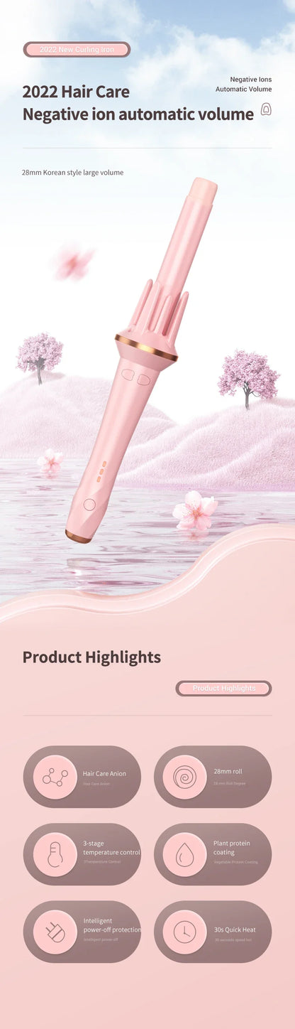 Automatic Hair Curler 28mm/32mm Large Wave Curling Iron Anion Fast Heating Professional Styling Curlers Curling Wand Hair Waver