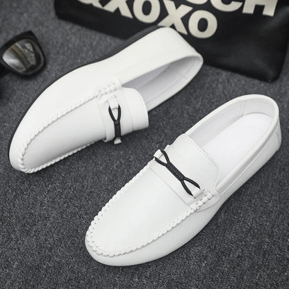 Mocassins Minimalistas Masculinos Sapatos Casuais de Couro Confortáveis Para Homens Sapatos de Condução Antiderrapantes Sapatos de Escritório Slip-on Tamanho Grande 46