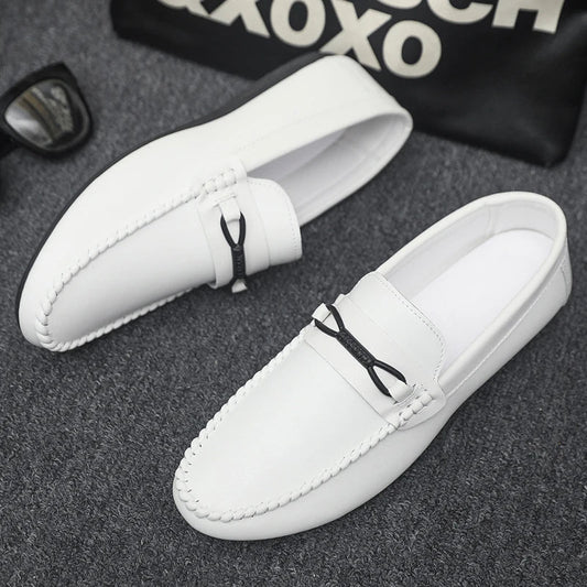 Minimalist Men's Loafers Comfortable Leather Casual Shoes For Men Non-slip Driving Shoes Slip-on Office Shoes Big Size 46
