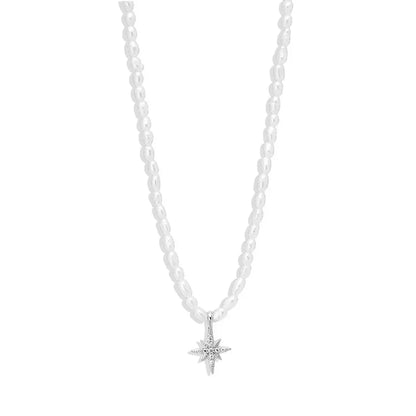 925 Sterling Silver Necklaces Charms for Women Crystal Cross Clavicle Collar Chain Simple Choker Necklace Accessories Gift