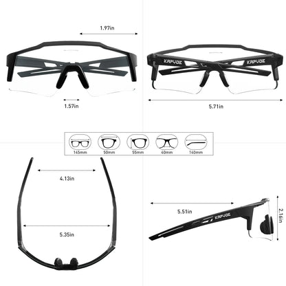 Photochromic Cycling Sunglasses for Men Women Bike Glasses Riding Driving UV400 Mountain Bicycle Goggles Eyewear Sports