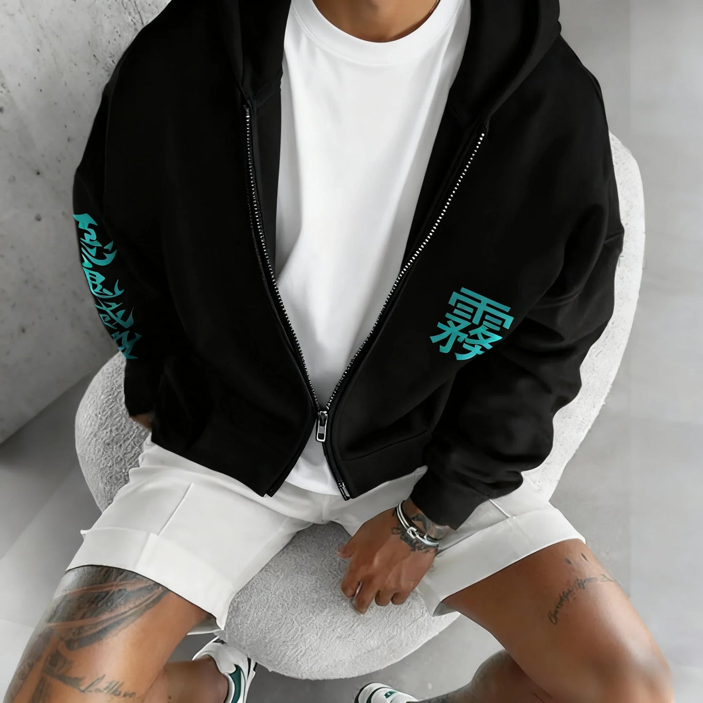 Anime Zipper Hoodie Unisex Autumn/Winter New Tokitou Muichirou Printed Harajuku Large Casual Loose Versatile Top