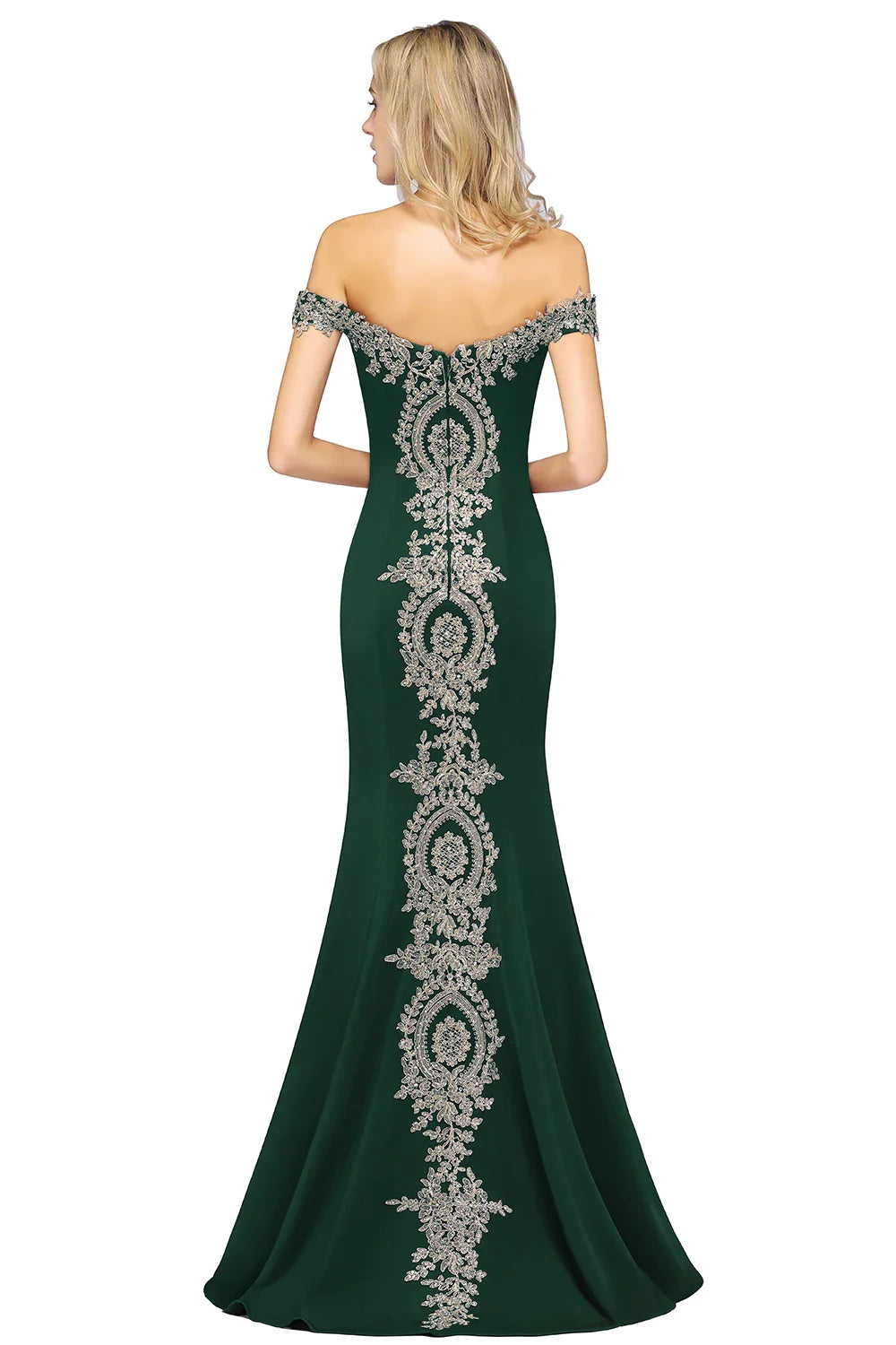 Gold Rose Lace Mermaid Prom Dresses For Women Burgundy Long Sexy Open Back Cap Sleeve Elegant Evening Party Gown Vestido de Gala
