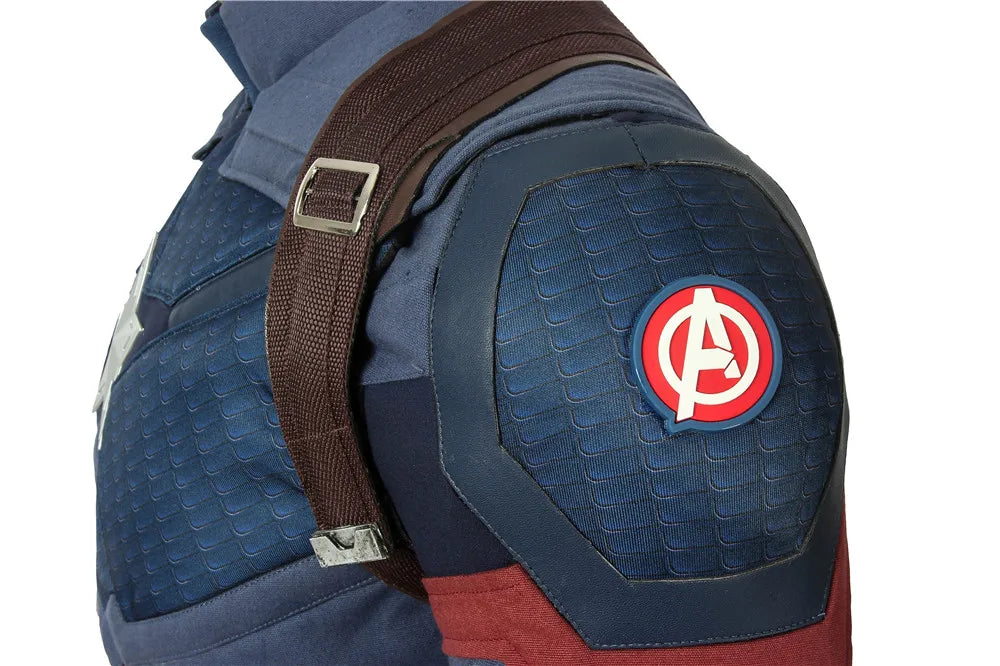 Civil War 4 Captain Cosplay Cosplay Superhero Chris Evans Adult Men Uniform Outfit Suit Halloween Vest Full Set