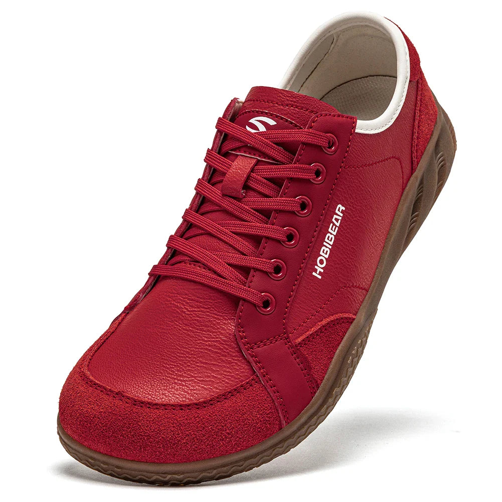 Women Men Barefoot Shoes Wide Toe Box Lightweight Sneakers Casual Color-Blocking Artificial Leather Walking Shoes