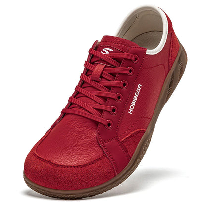 Women Men Barefoot Shoes Wide Toe Box Lightweight Sneakers Casual Color-Blocking Artificial Leather Walking Shoes